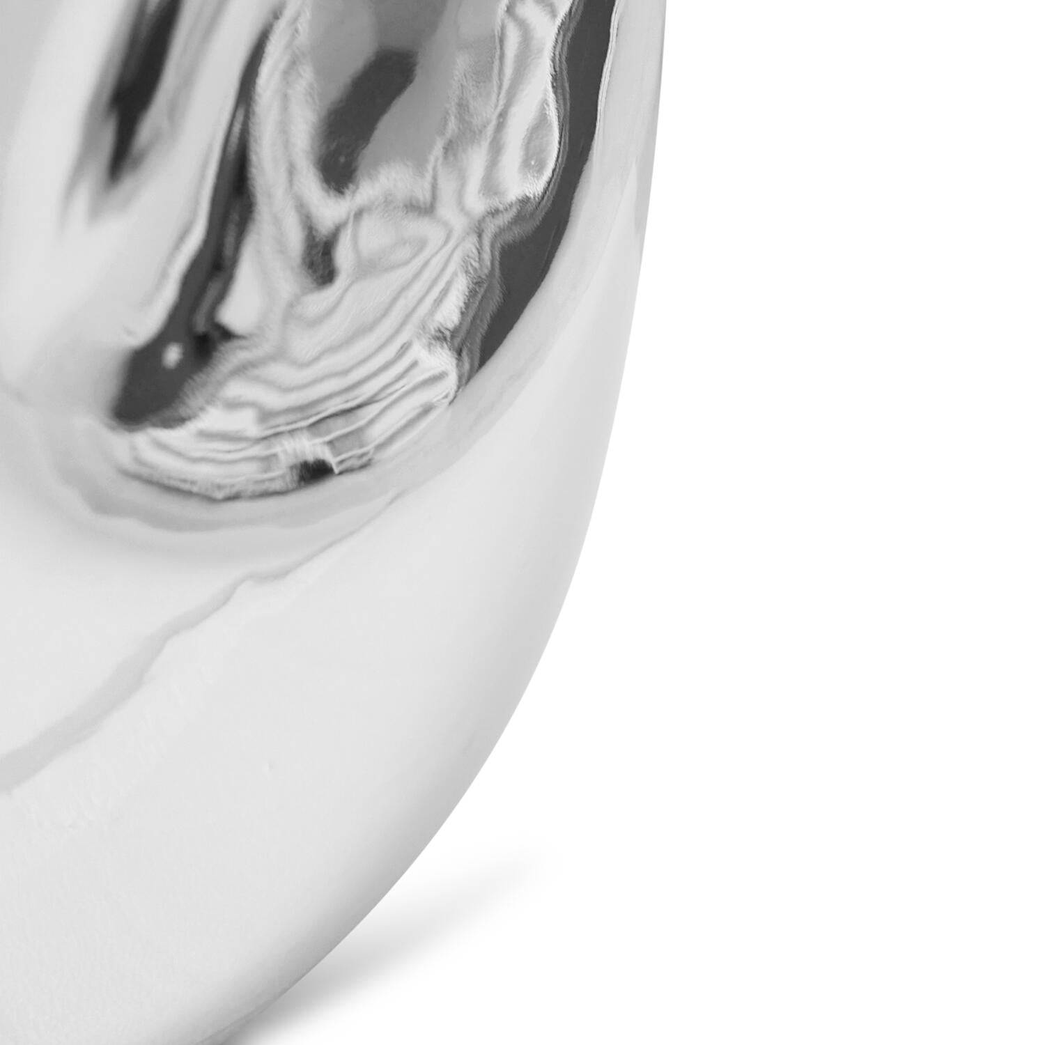 Currents sidebord, chrome - 36x36 cm