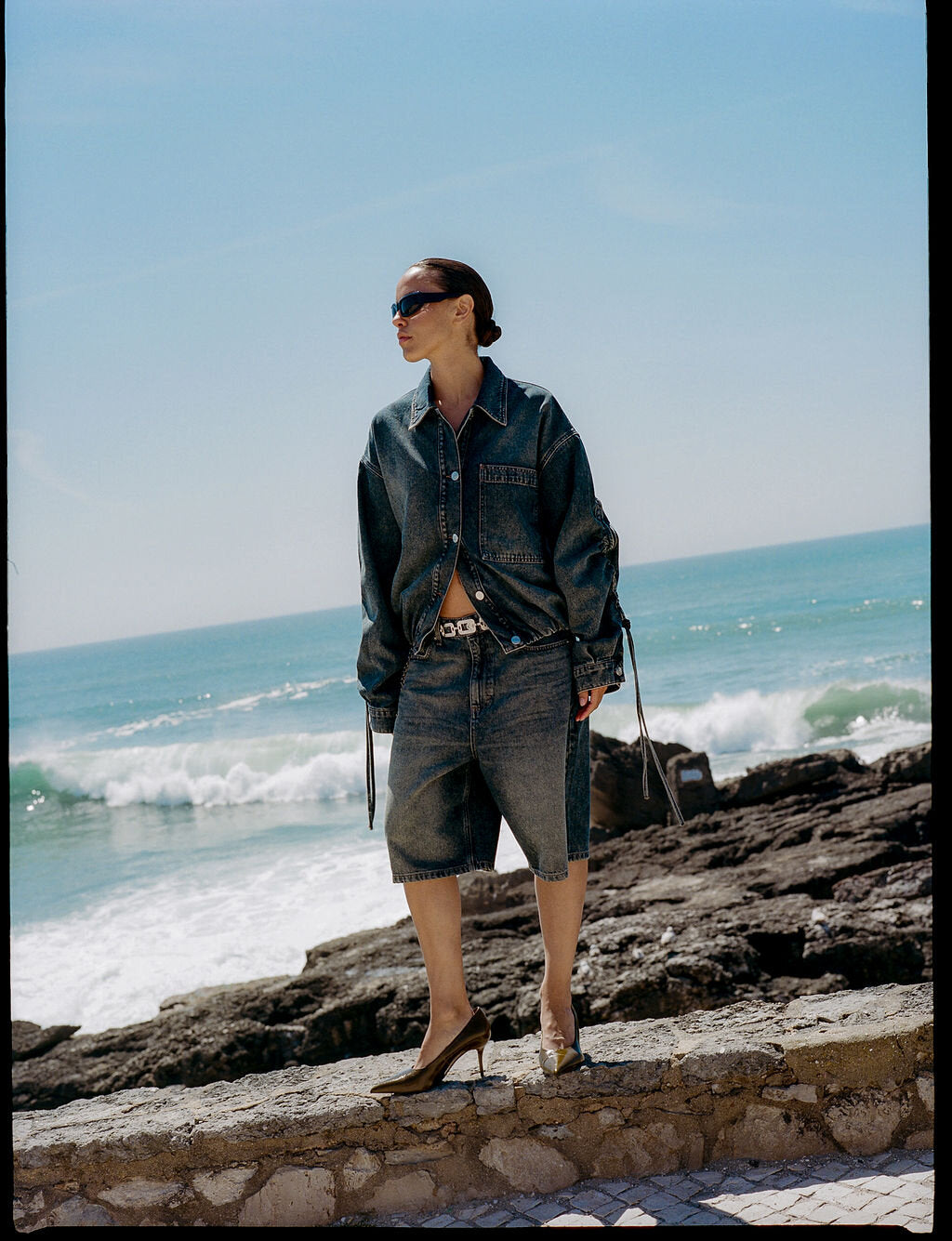 GZsusara denimjakke - Blue/green wash