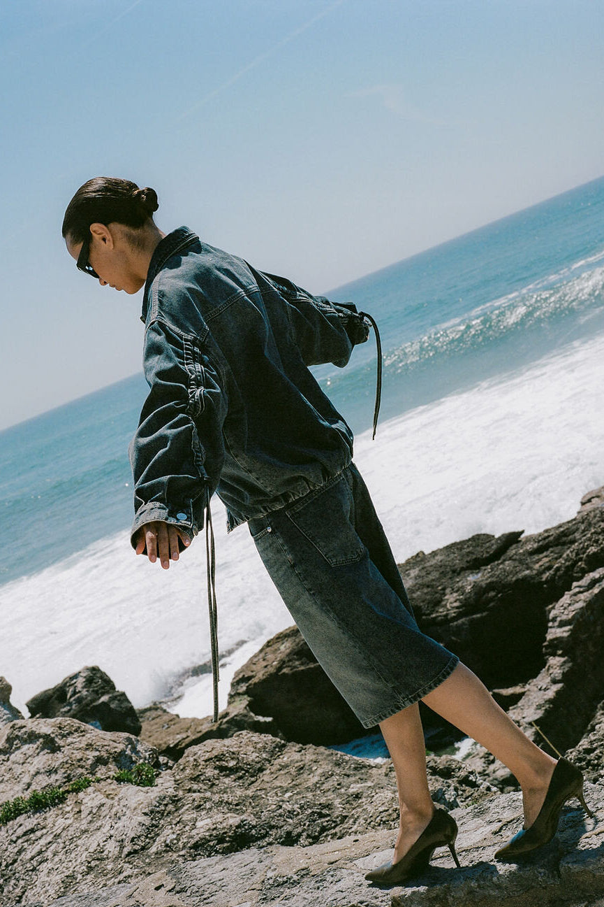 GZsusara denimjakke - Blue/green wash