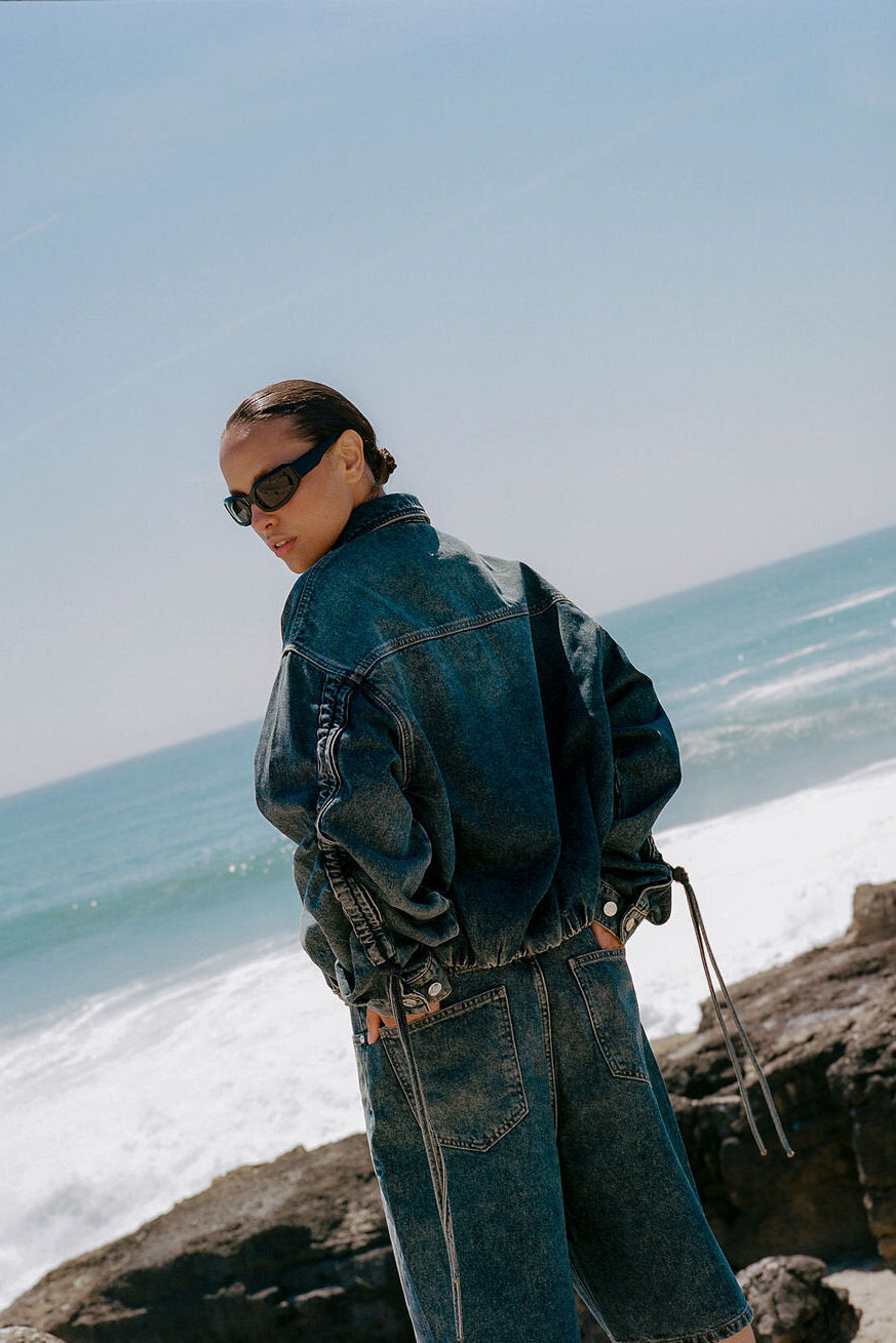 GZsusara denimjakke - Blue/green wash
