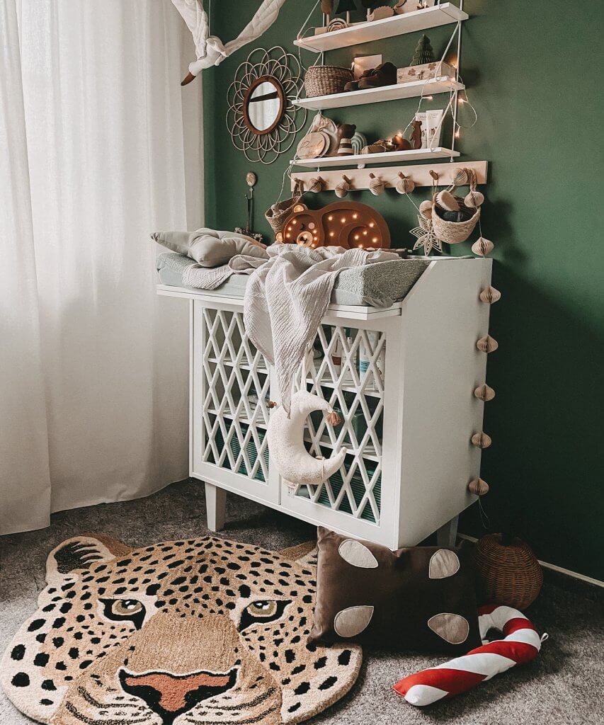 Himani Leopard head gulvtæppe, Large - Brown