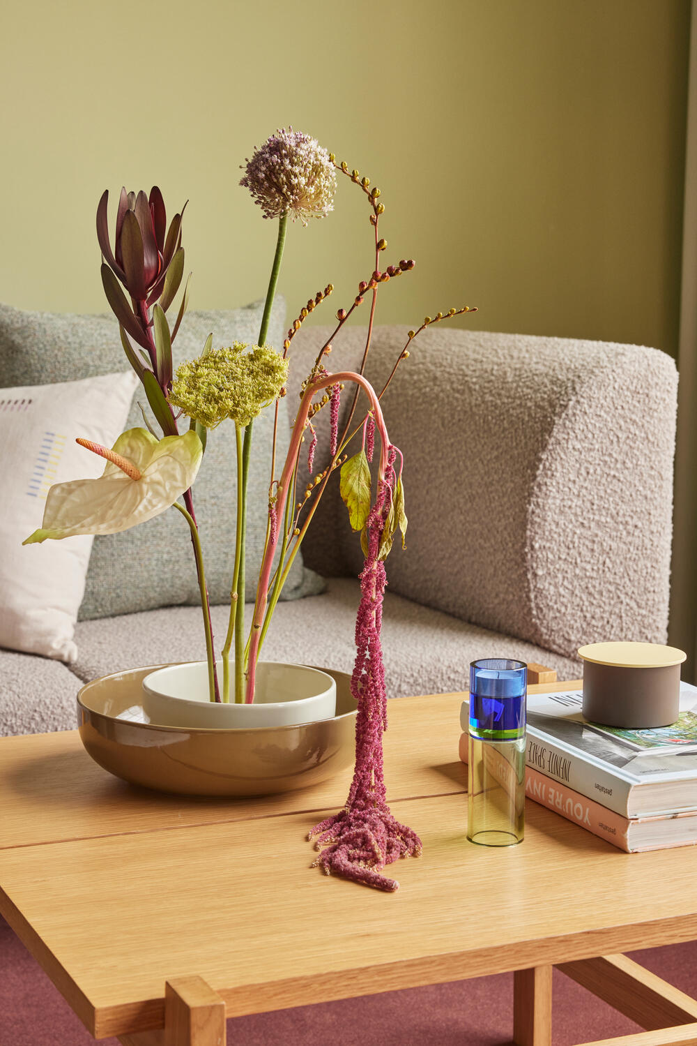 Amare skål, olivengrøn - Ø28 cm.