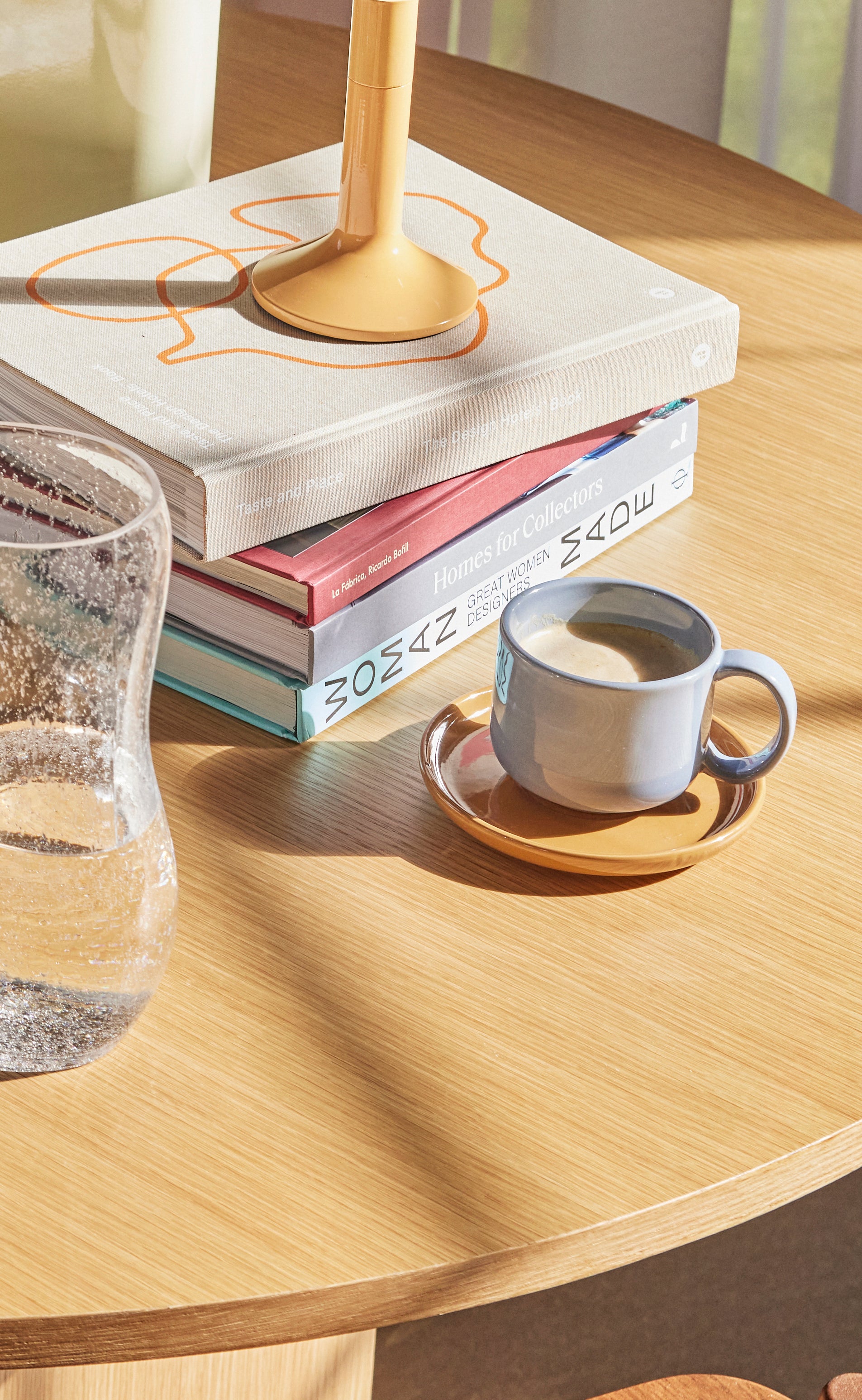 Amare kop m/ underkop - lyseblå/brun