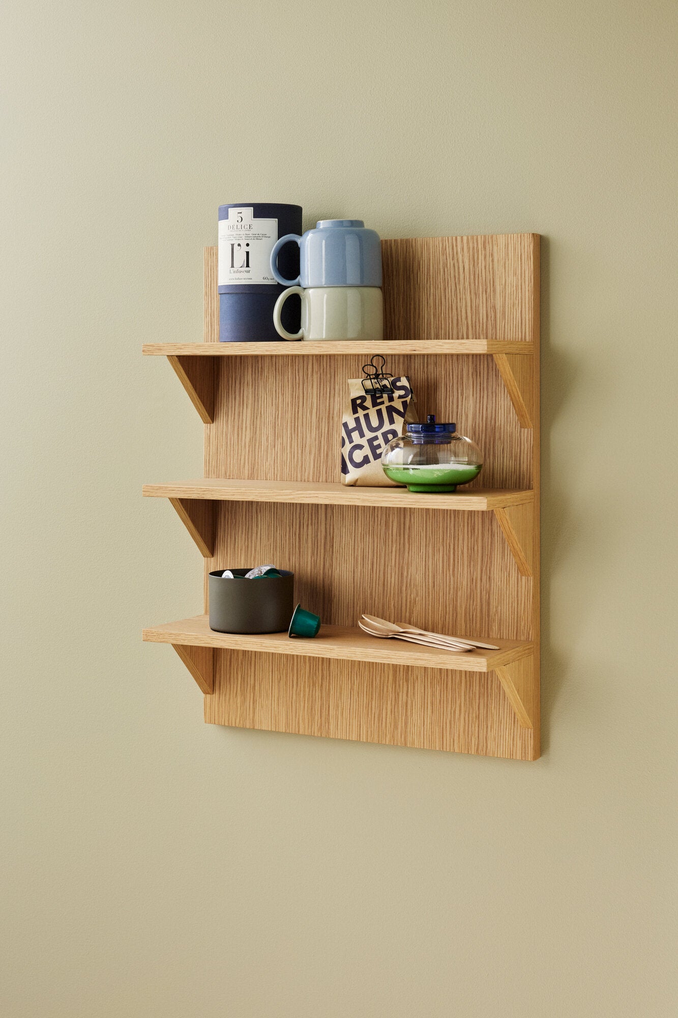 Straight reol, Natur - H54 cm