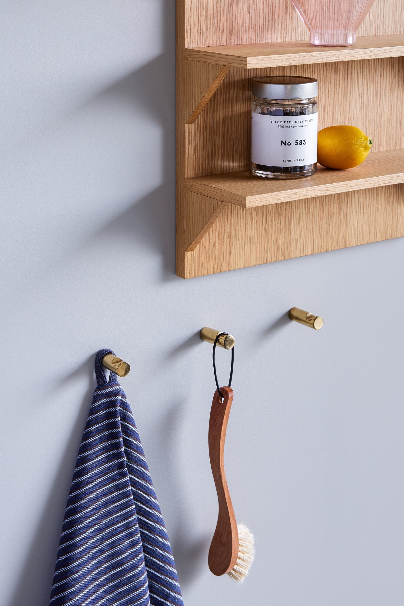 Straight reol, Natur - H54 cm