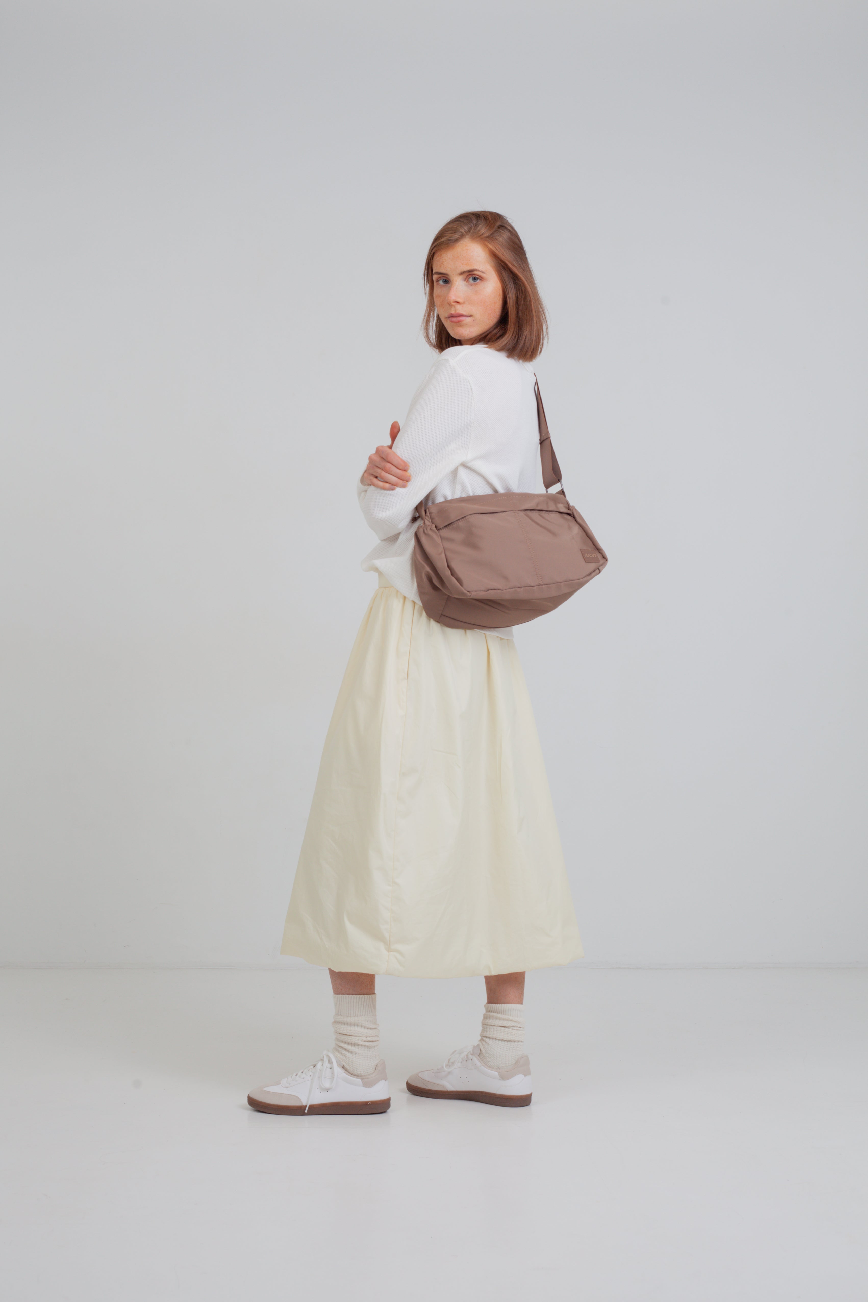 Messenger crossbody taske - brun