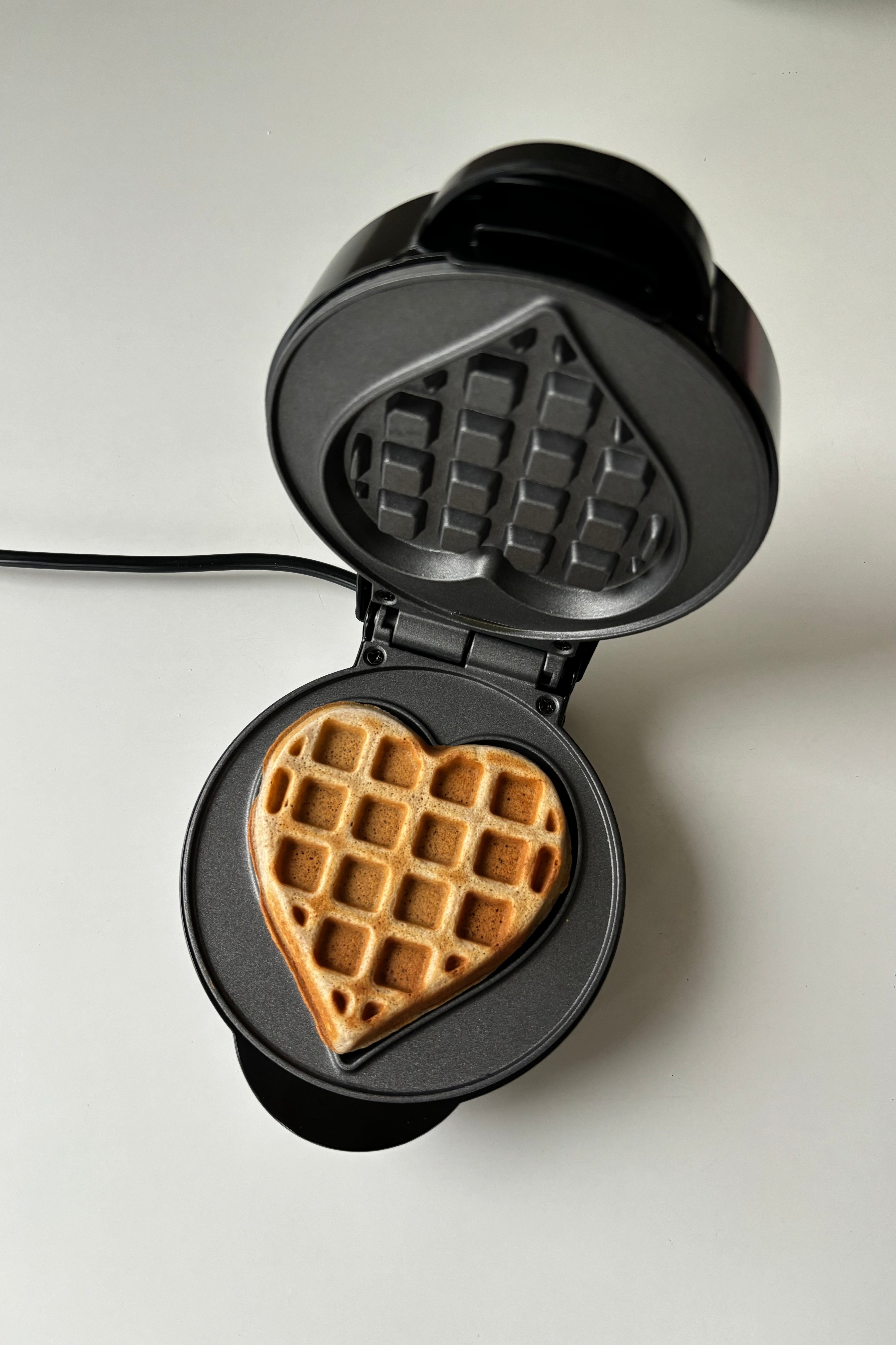 Mini Heart vaffeljern - sort