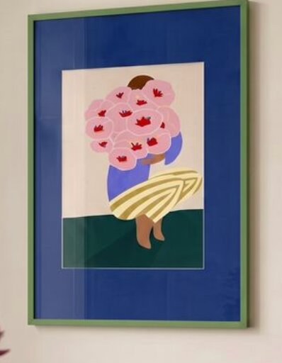 Bouquet of Flowers plakat, passepartout & ramme - 30x40 cm.