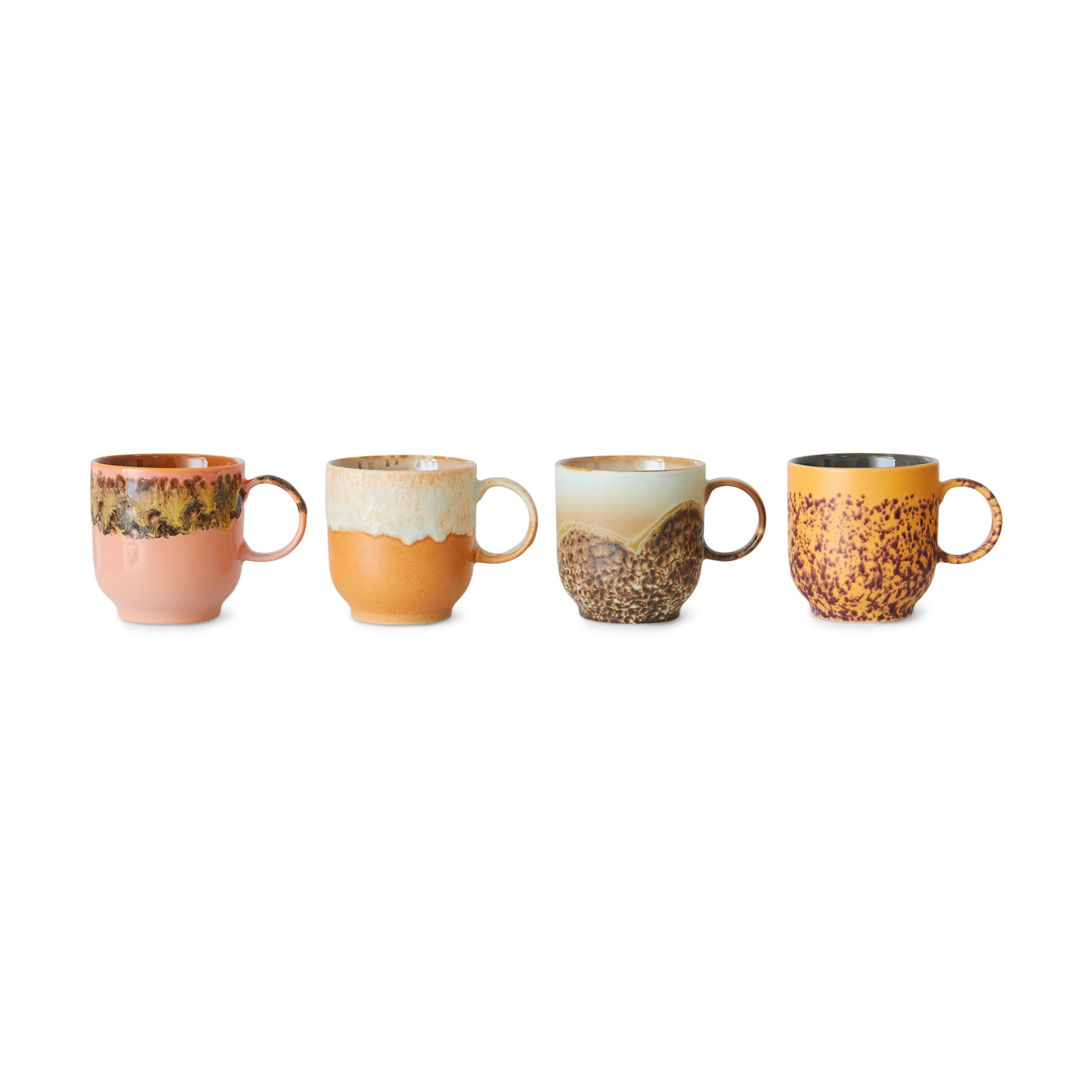 70s Ceramics cafékopper, Cape - 4 stk