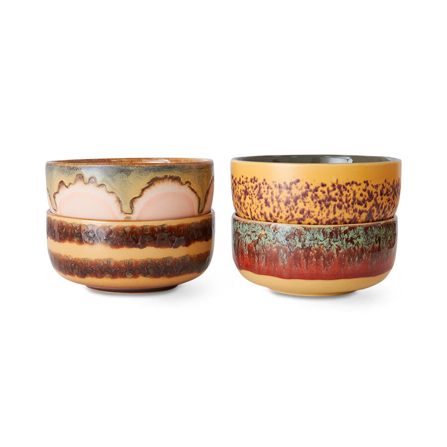 70s Ceramics dessertskål, Harbour - 4 stk