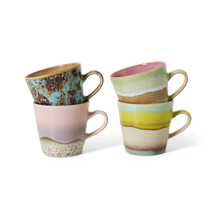 70s Ceramics espressokopper, Rococo - 4 stk