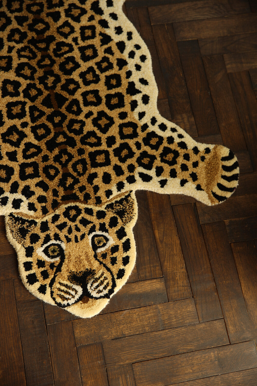 Loony Leopard gulvtæppe, Large - Brown