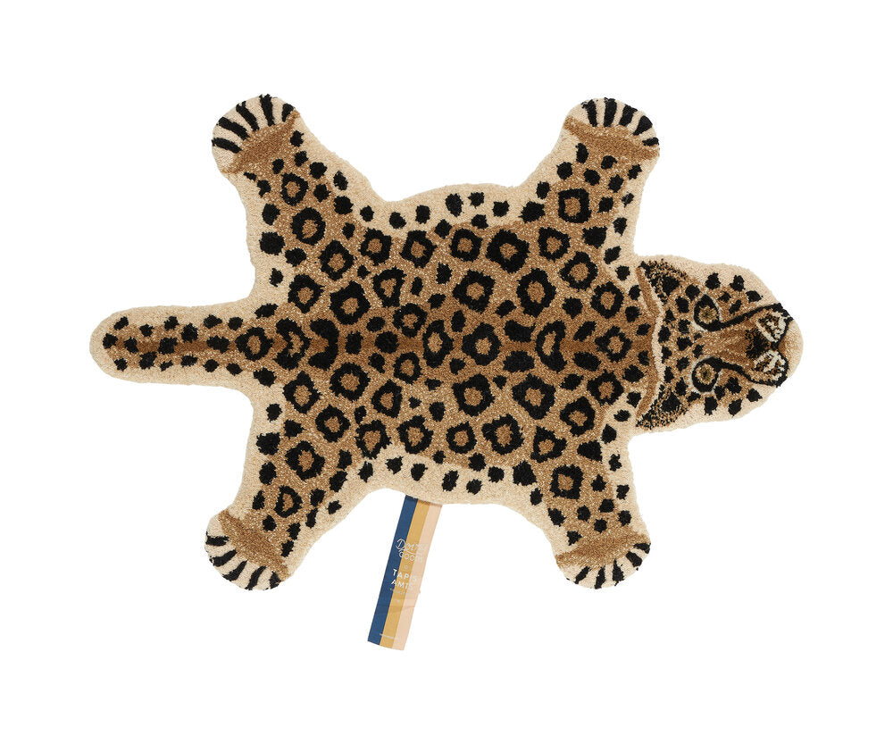 Loony Leopard gulvtæppe, Small - Brown