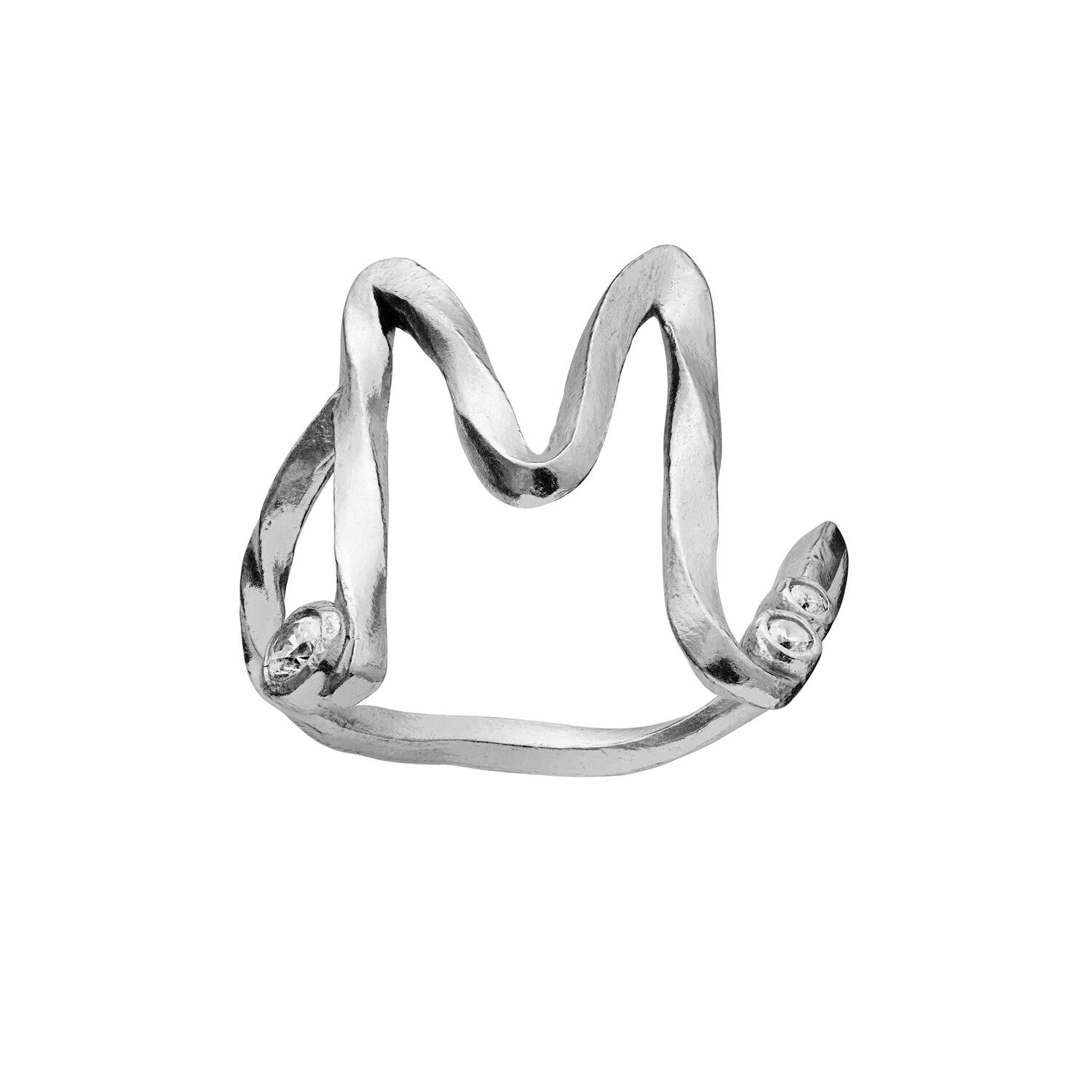 Alfabet Ring, M - Sølv