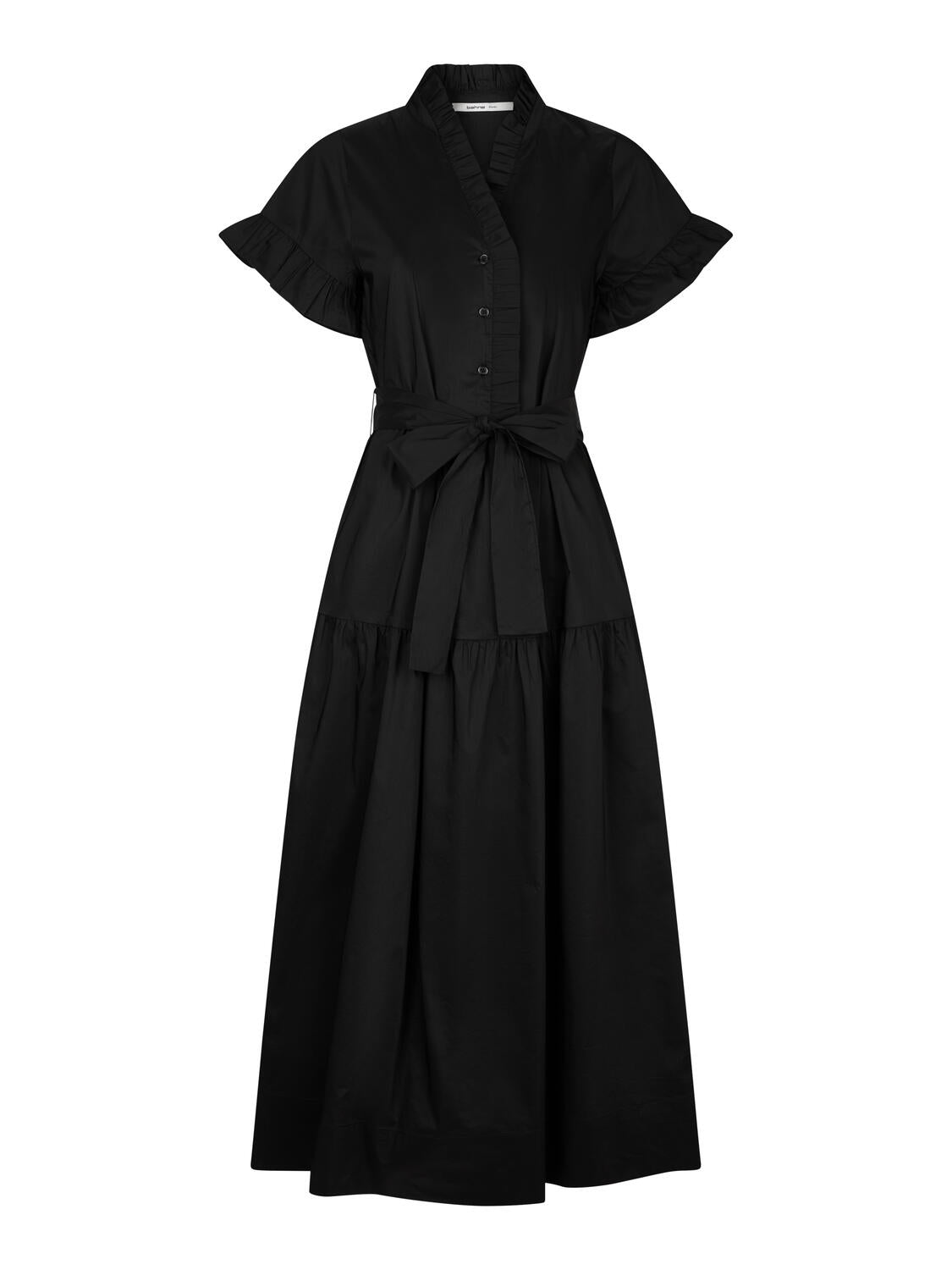 Mali Poplin midi kjole - sort