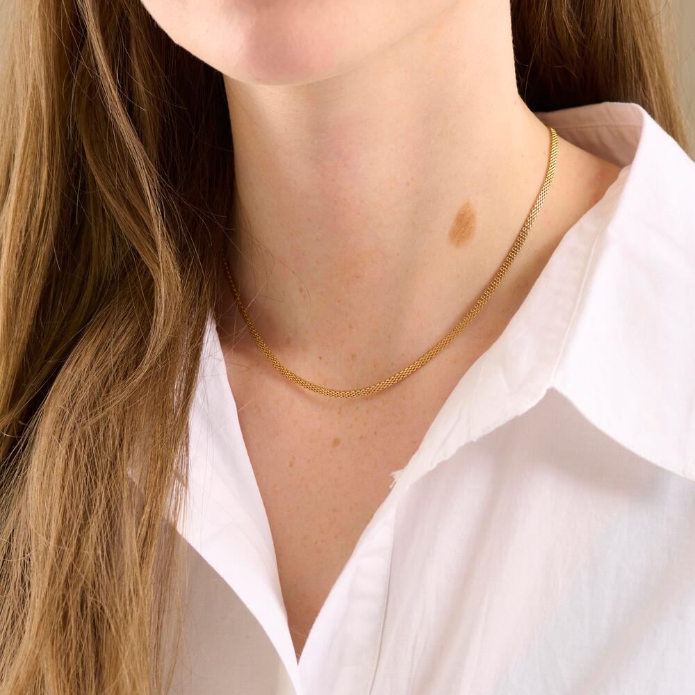 Nora halskæde - forgyldt