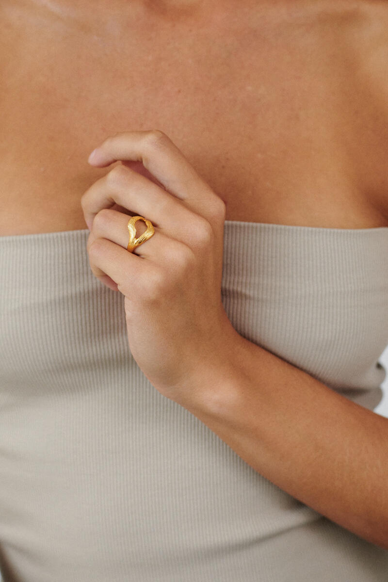 Flowing Dreams ring - forgyldt