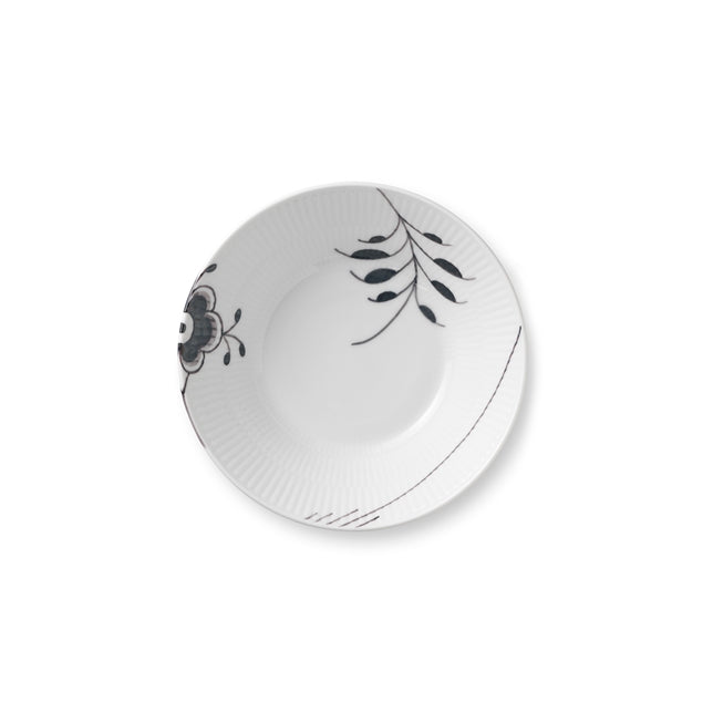Sort Mega riflet dyb tallerken - 17 cm.
