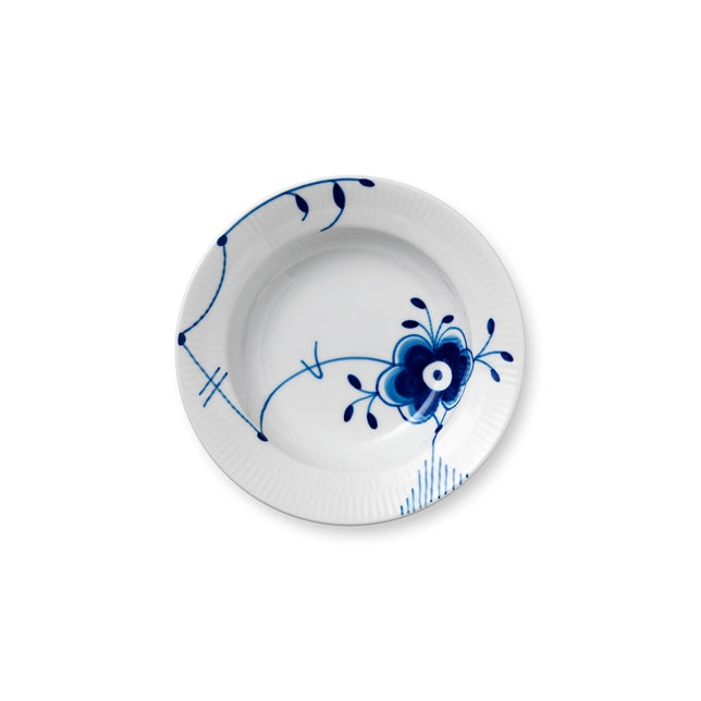 Blå Mega Riflet dyb tallerken - Ø17 cm.