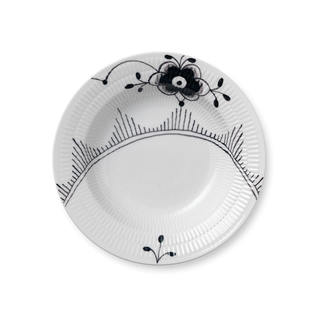 Sort Mega riflet dyb tallerken - 21 cm.