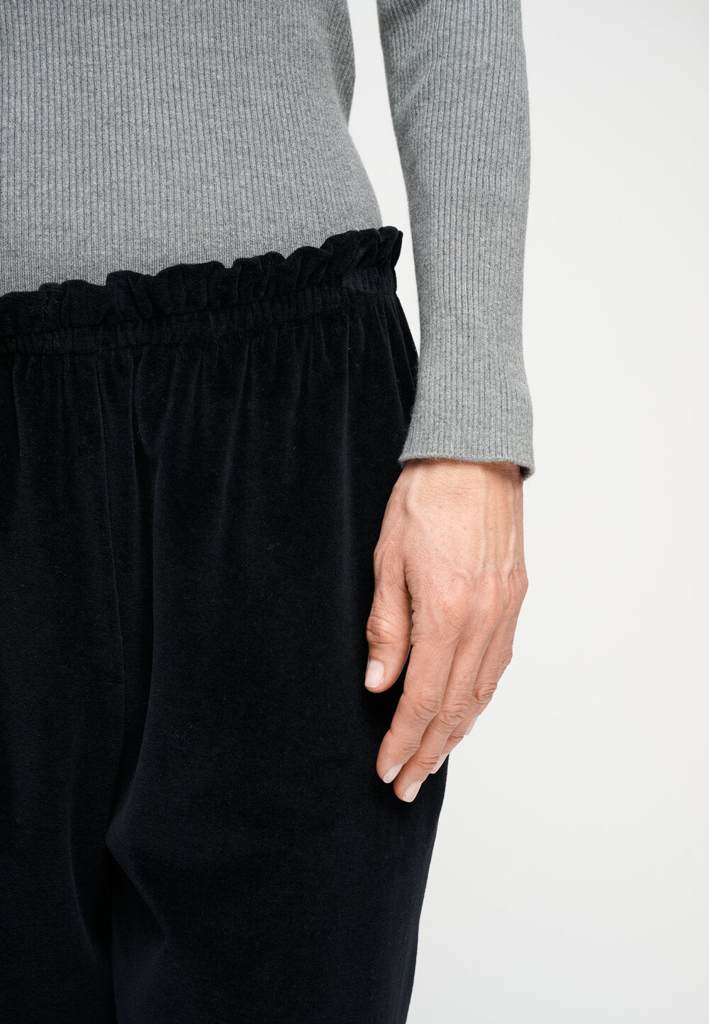 Soul rib langærmet t-shirt - grey melange