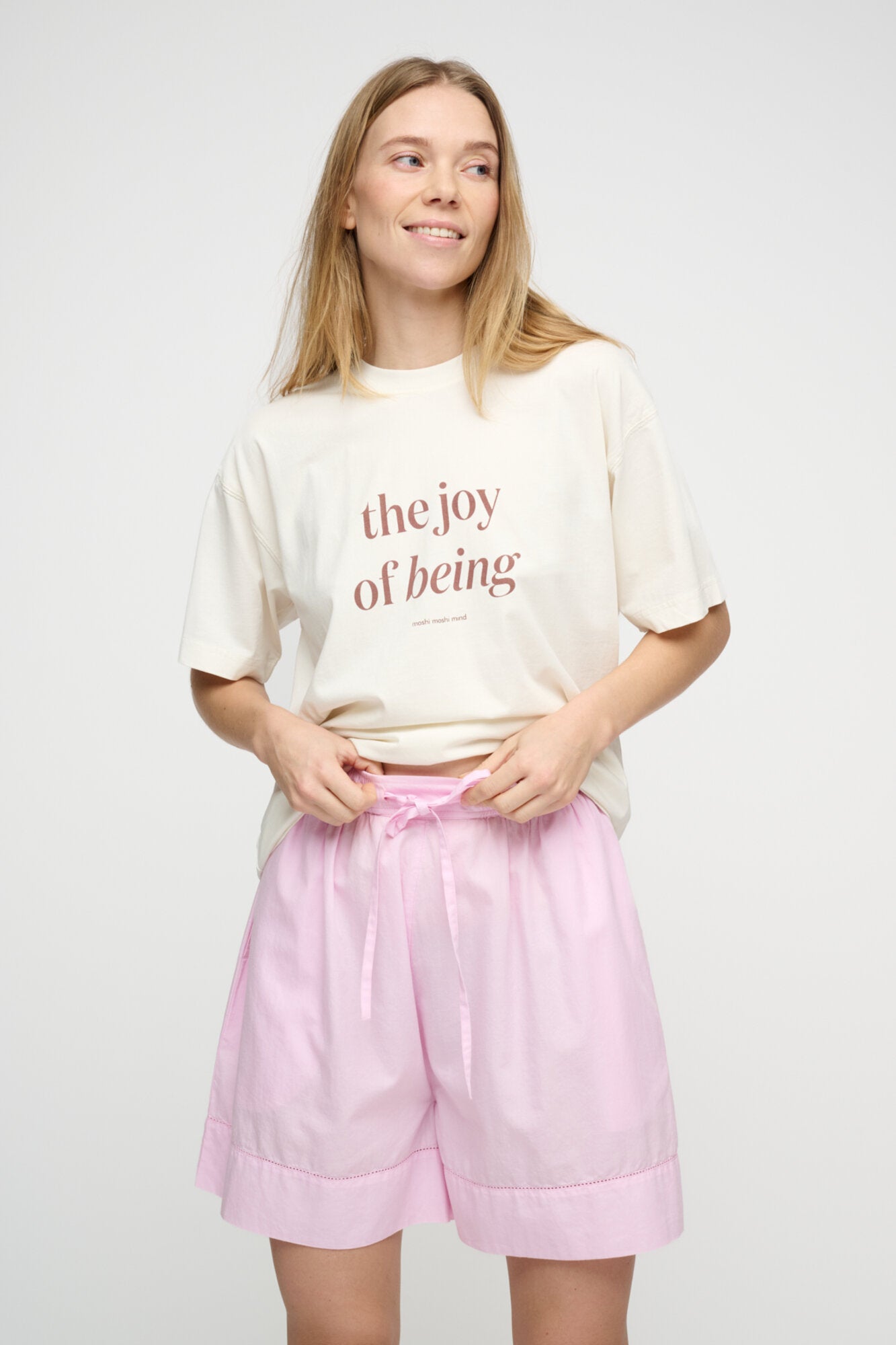 Wake chambray shorts - Light Pink