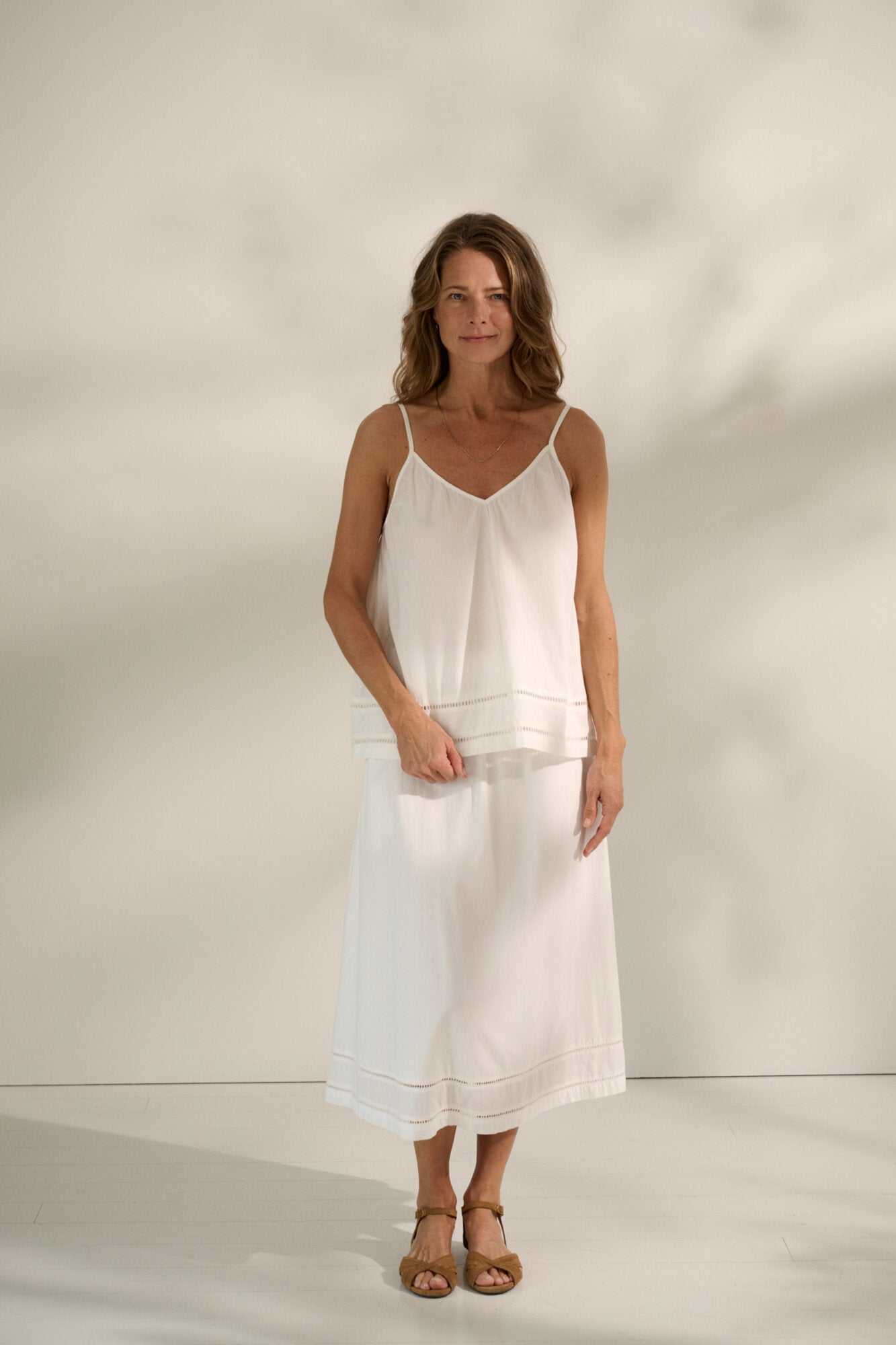 Sunshine poplin top - hvid
