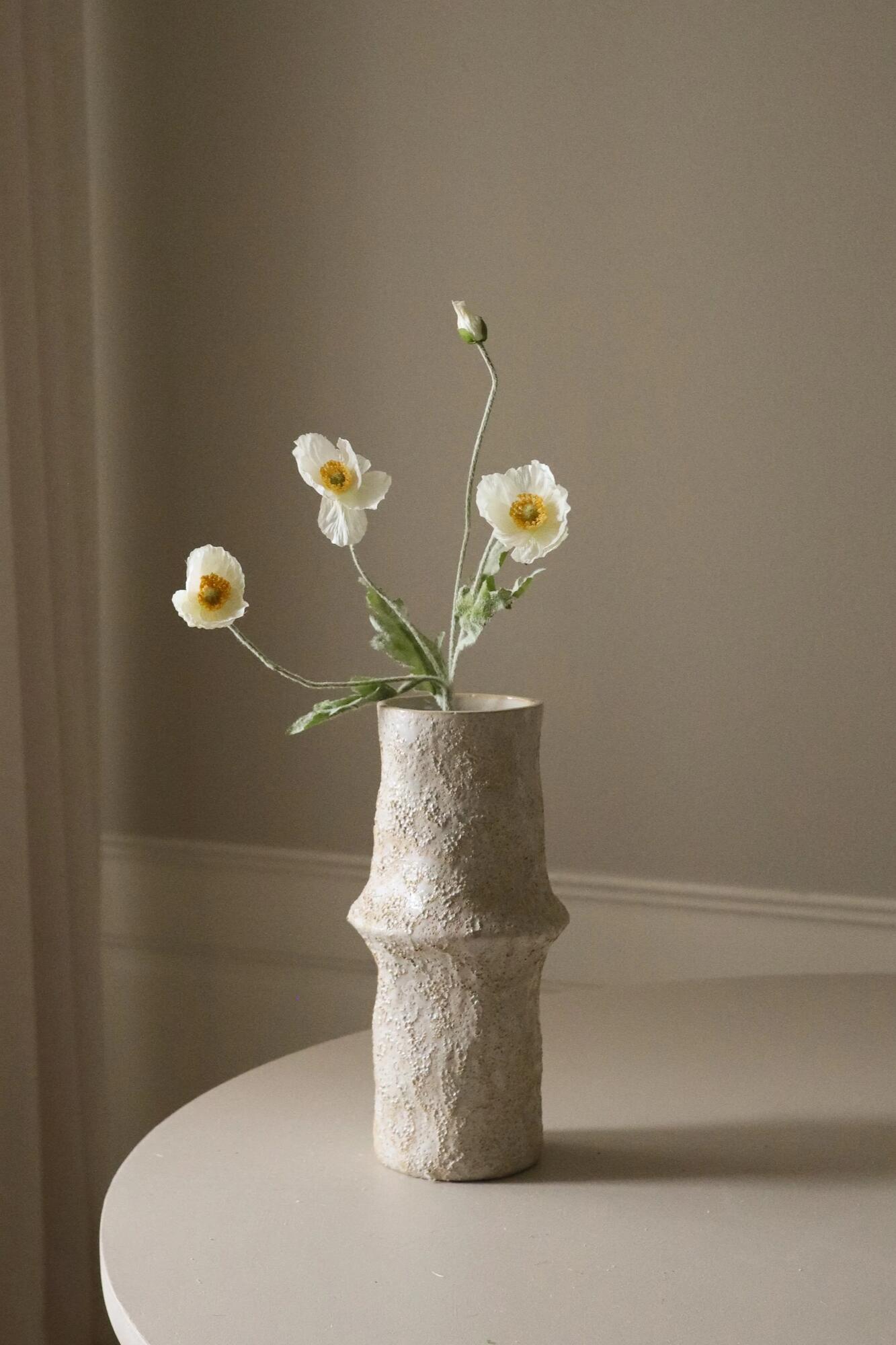 Kunstig Valmue blomst - hvid
