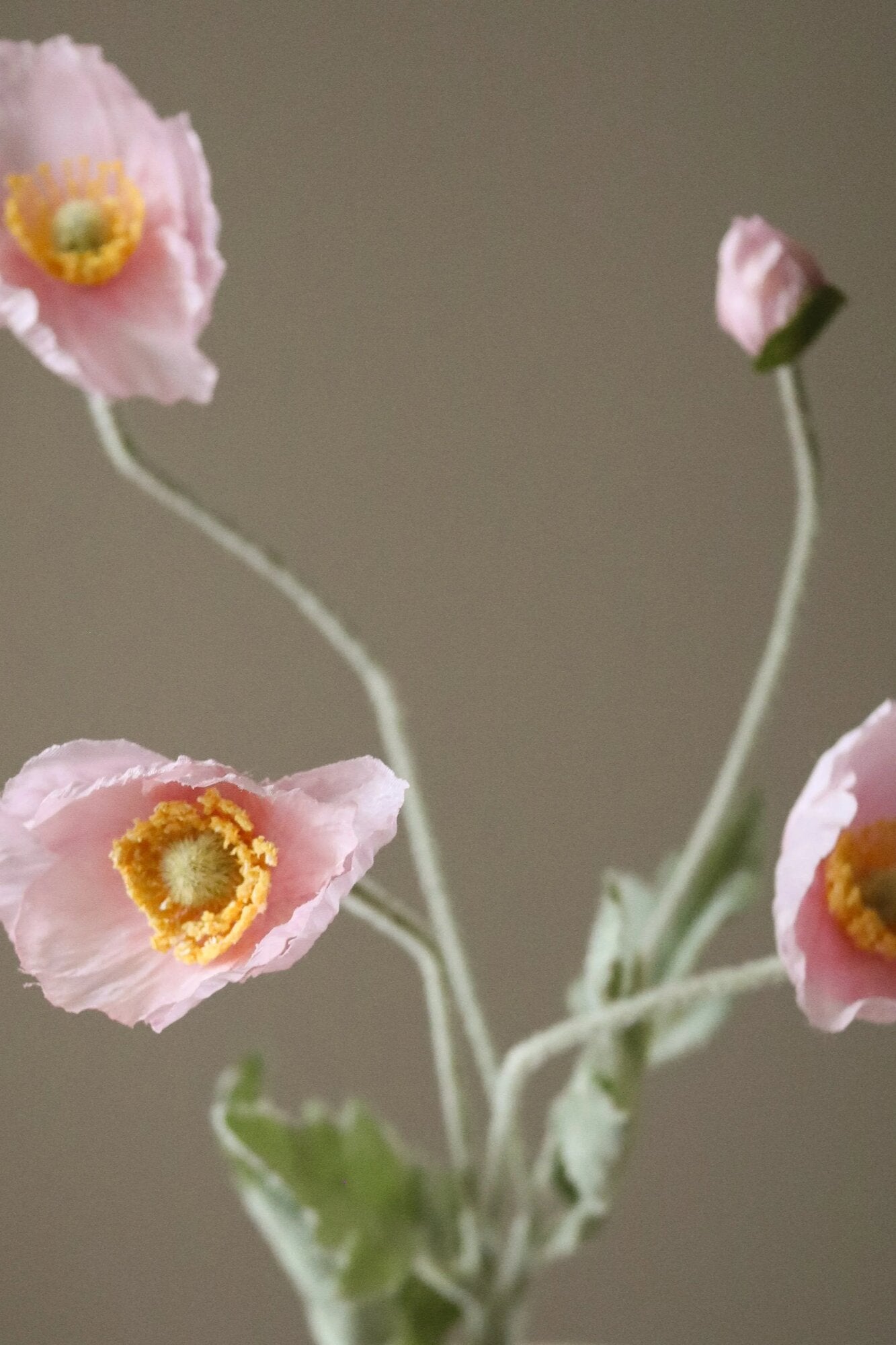 Kunstig Valmue blomst - lys pink