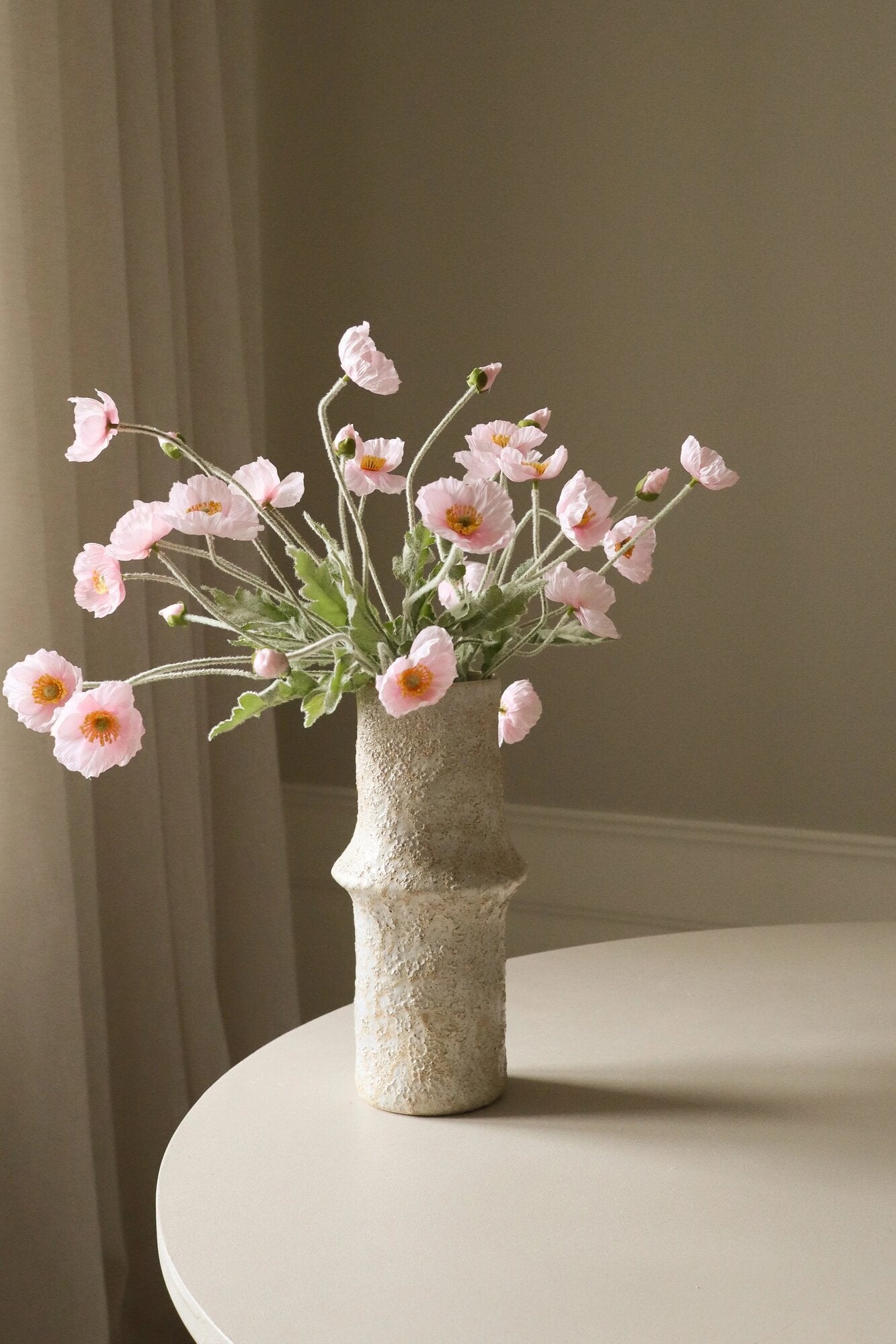 Kunstig Valmue blomst - lys pink