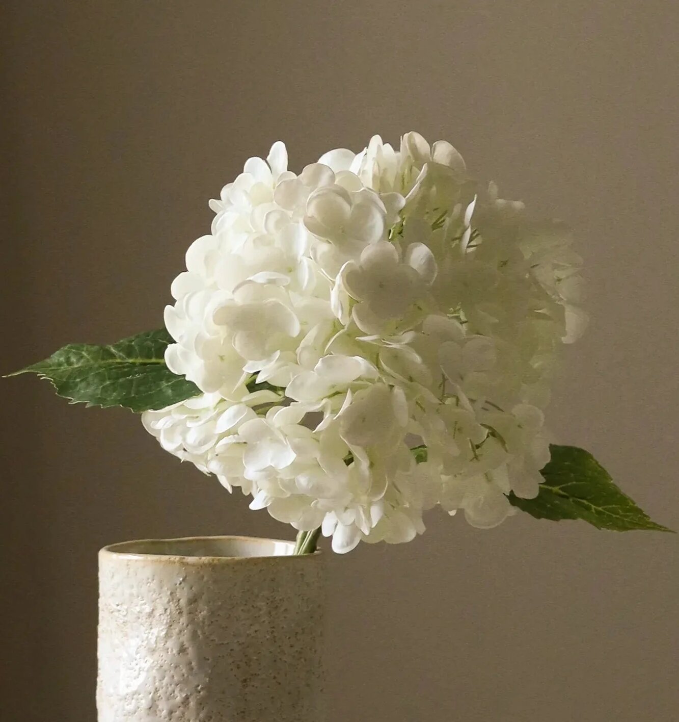 Kunstig Hortensia blomst - hvid
