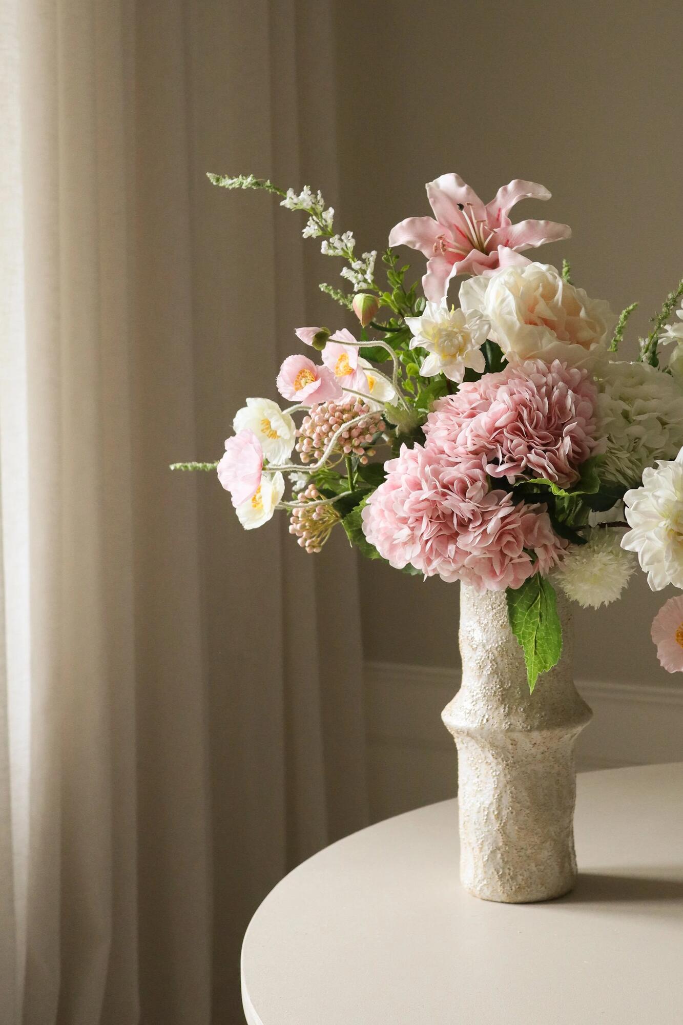 Kunstig Hortensia Berry gren - rosa