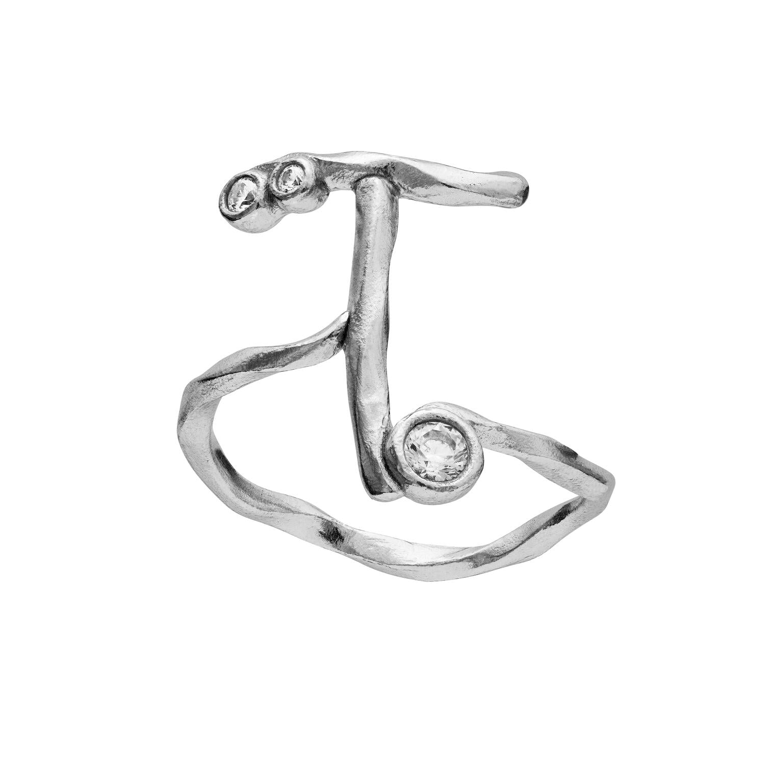 Alfabet Ring, T - Sølv