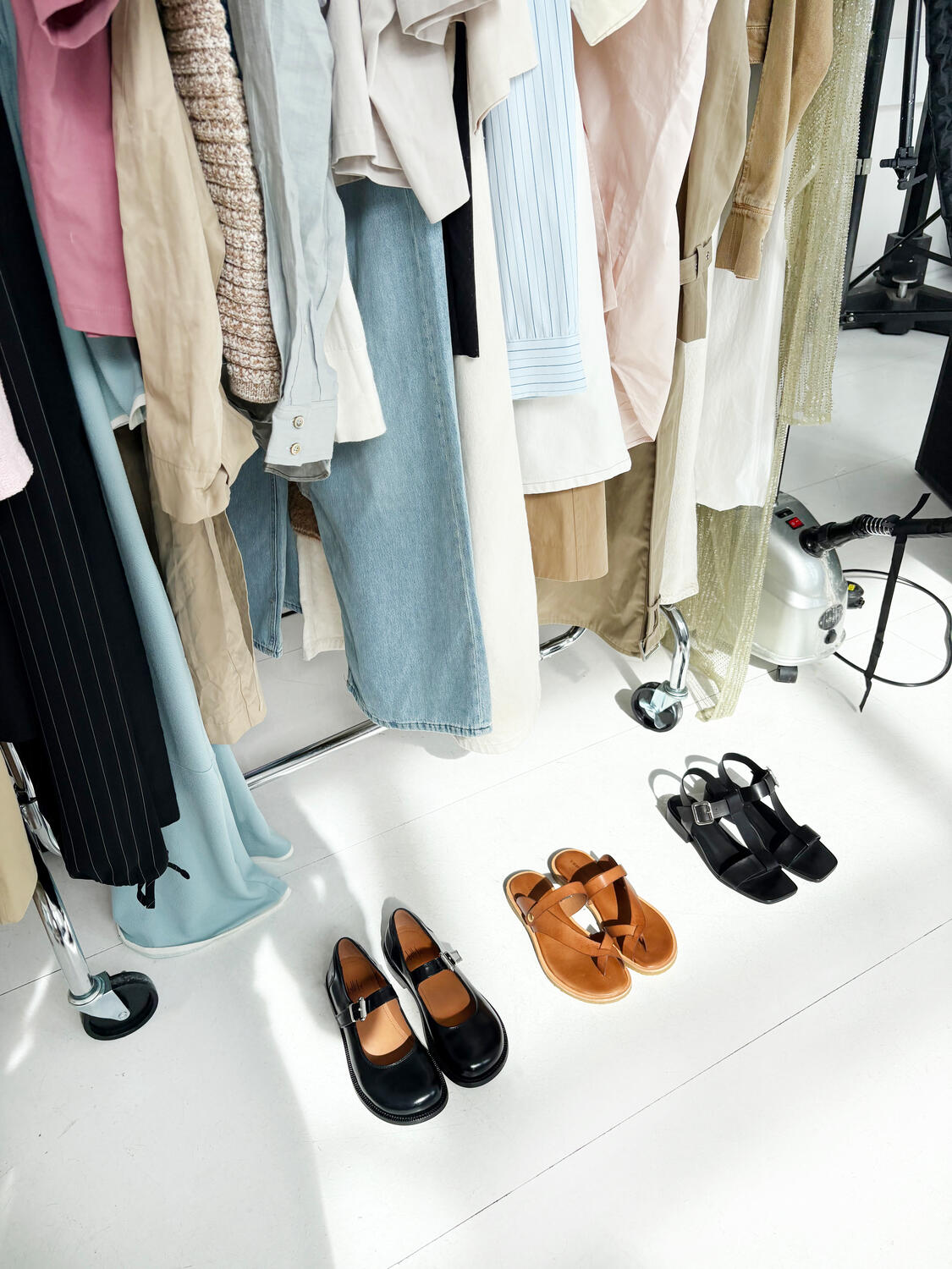 Sandal med flet - Cognac