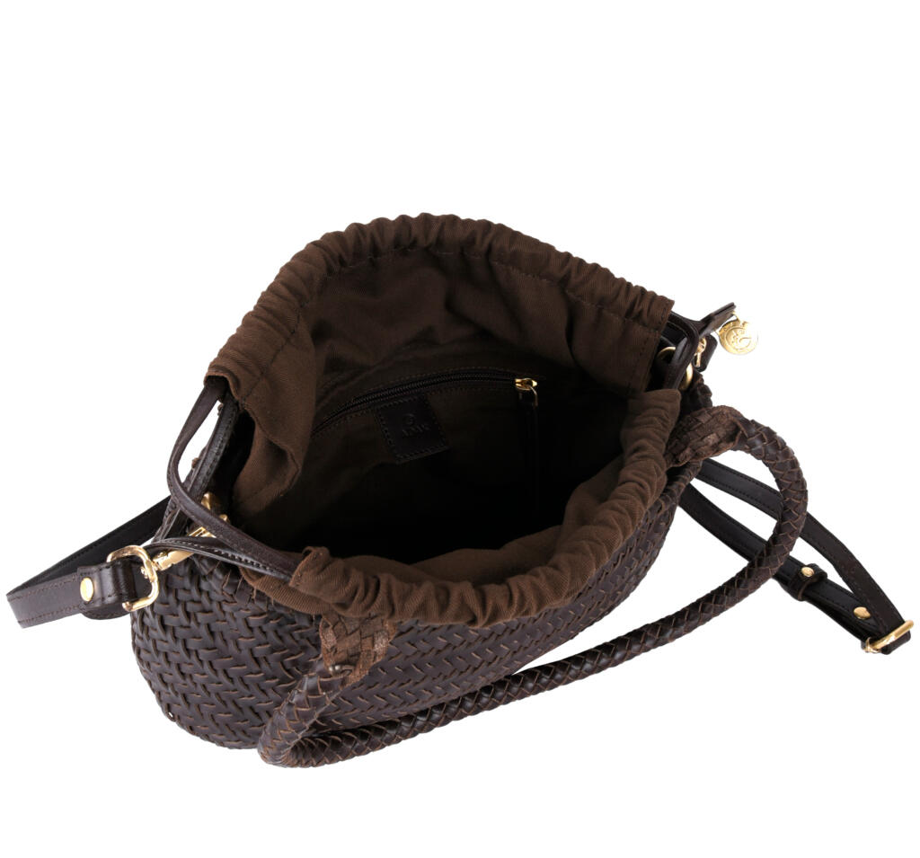 Lucca Zeleste lædertaske - mørkebrun