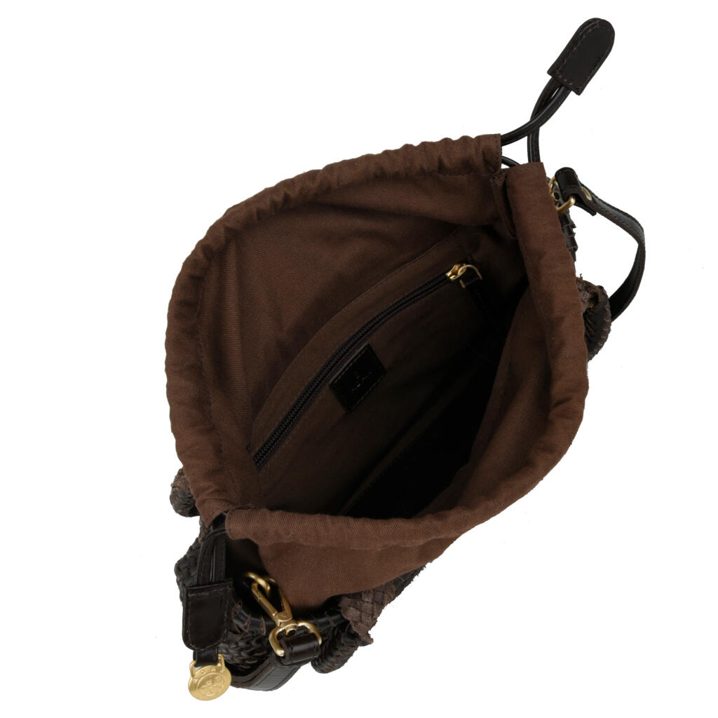 Lucca Zeleste lædertaske - mørkebrun