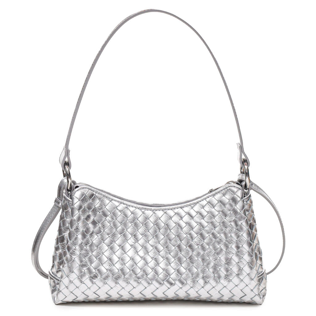 Salerno Eleonora skuldertaske - sølvfarvet