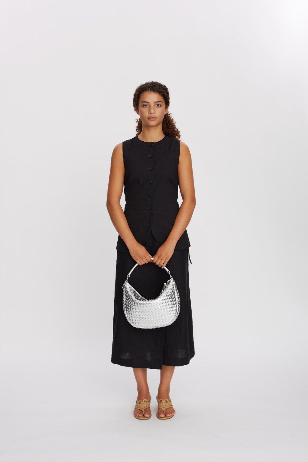 Salerno Marlin skuldertaske - sølvfarvet