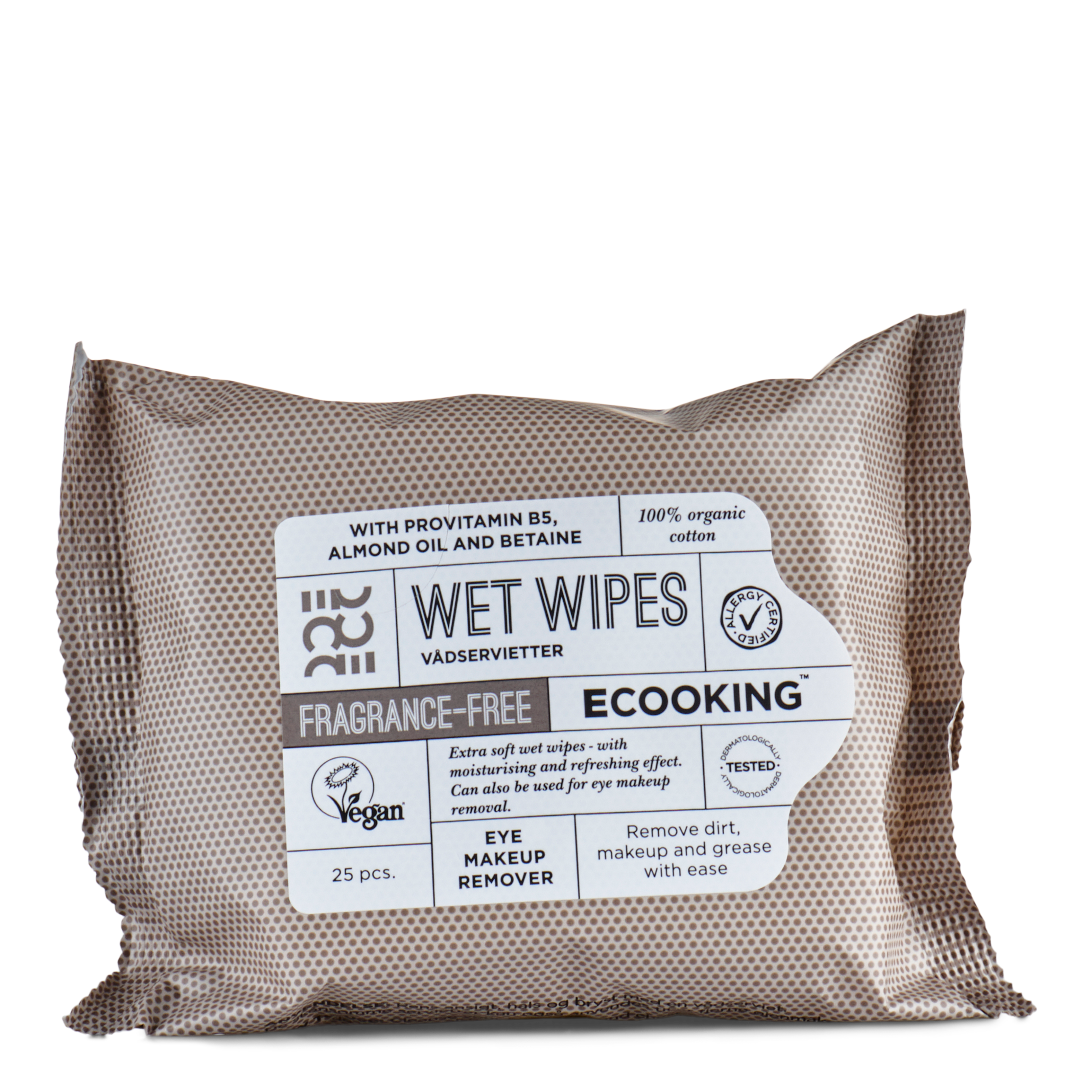 Vådservietter parfumefri  – 25 stk.