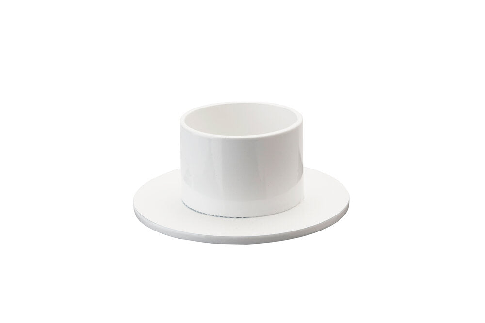 Cirkelstage, hvid  - Ø4 cm.