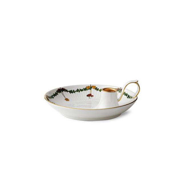 Royal Copenhagen Stjerneriflet lysestage - 17,5 cm - Bahne