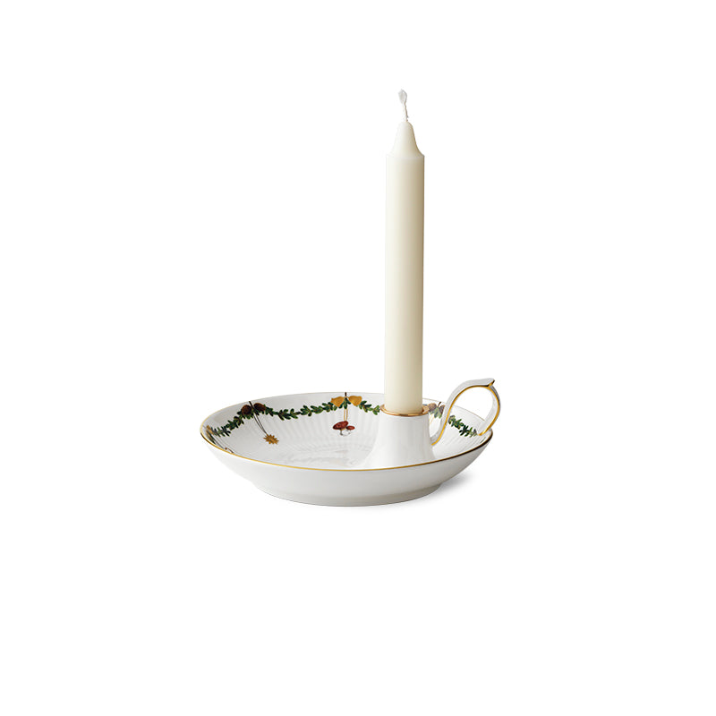 Royal Copenhagen Stjerneriflet lysestage - 17,5 cm - Bahne