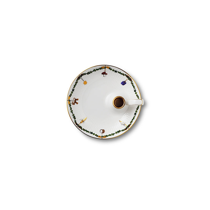 Royal Copenhagen Stjerneriflet lysestage - 17,5 cm - Bahne