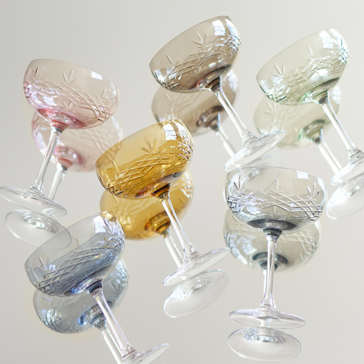 Frederik Bagger Crispy Sapphire Gatsby champagneskåle, blå, 2 stk - 300 ml - Bahne