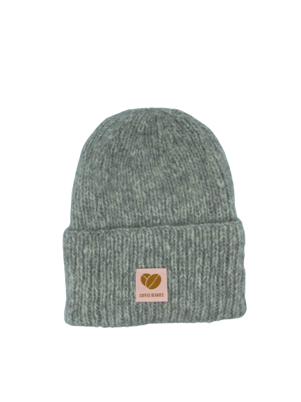 Sky Beanie strikhue - lysegrå