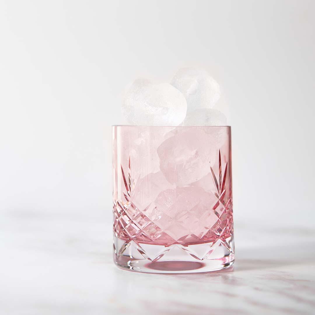 Frederik Bagger Crispy Lowball Topaz vandglas, pink, 2 stk - 380 ml - Bahne