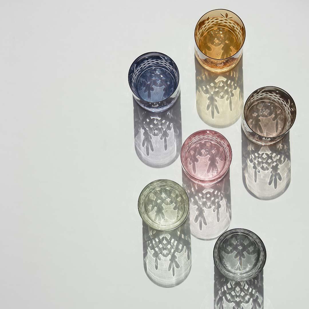 Frederik Bagger Crispy Lowball Topaz vandglas, pink, 2 stk - 380 ml - Bahne