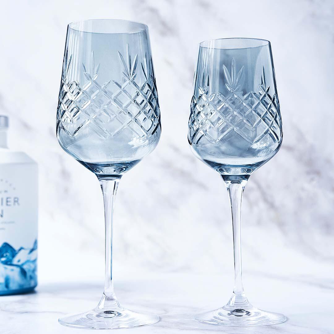 Frederik Bagger Crispy Sapphire Madame hvidvinglas, blå, 2 stk - 35 cl - Bahne
