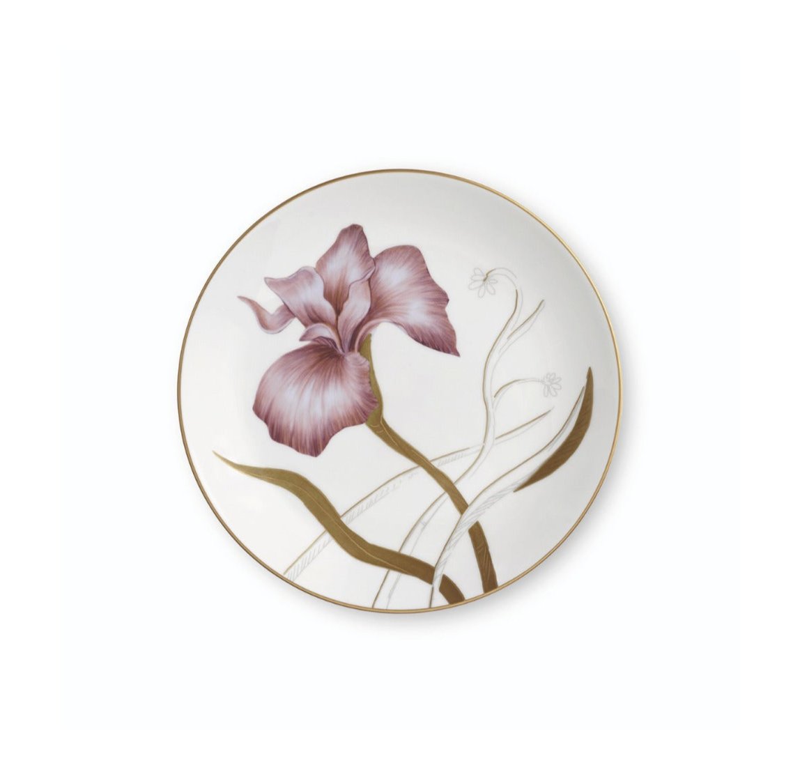 Royal Copenhagen Flora tallerken, iris - 19 cm. - Bahne