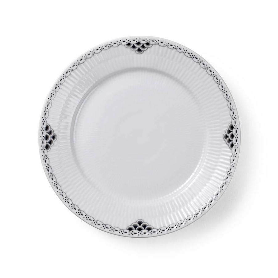 Sort Riflet Blonde tallerken - Ø22 cm.